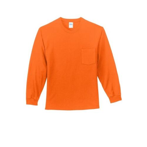 Port & Co Long Sleeve Essential Pocket Tee.