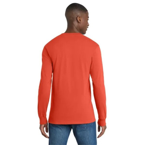 Port & Co Long Sleeve Essential Pocket Tee.