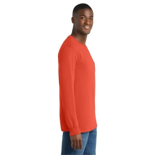 Port & Co Long Sleeve Essential Pocket Tee.