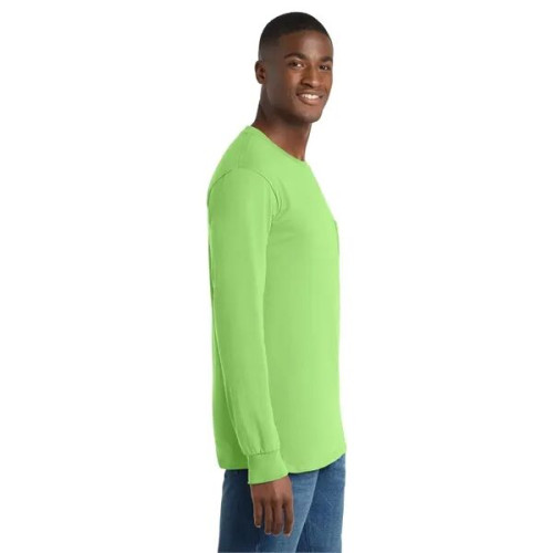 Port & Co Long Sleeve Essential Pocket Tee.