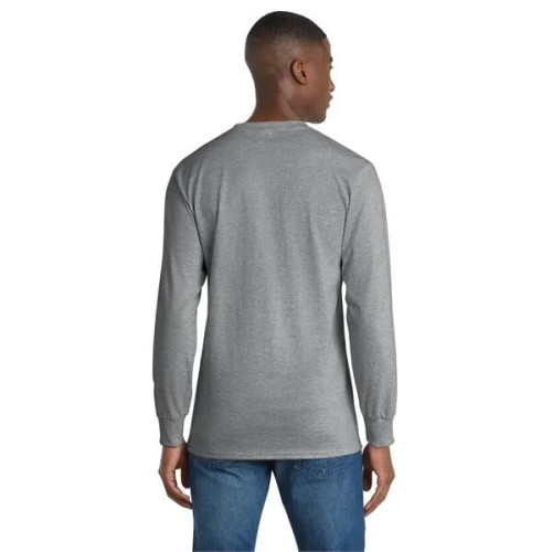Port & Co Long Sleeve Essential Pocket Tee.