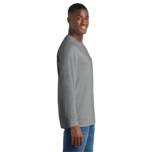 Port & Co Long Sleeve Essential Pocket Tee.