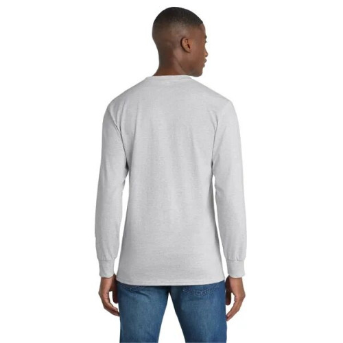 Port & Co Long Sleeve Essential Pocket Tee.