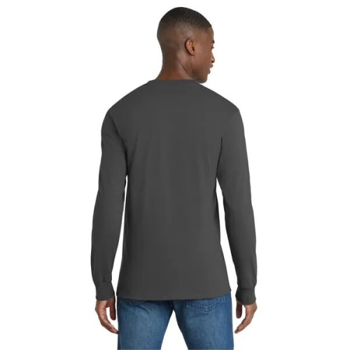 Port & Co Long Sleeve Essential Pocket Tee.