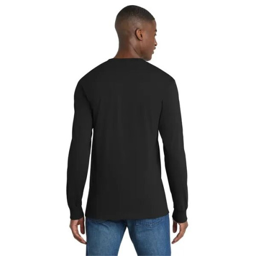 Port & Co Long Sleeve Essential Pocket Tee.