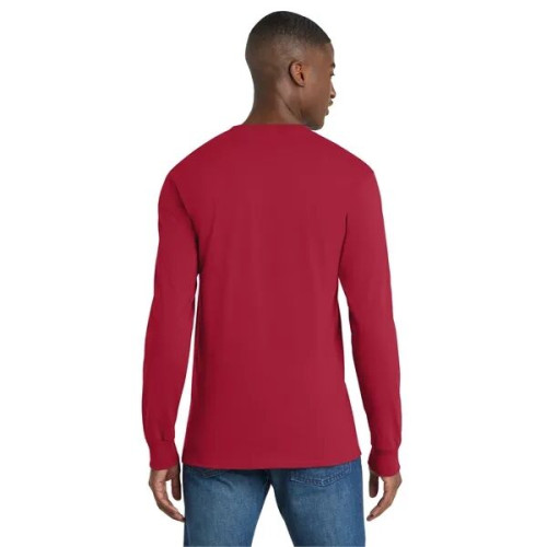 Port & Co Long Sleeve Essential Pocket Tee.