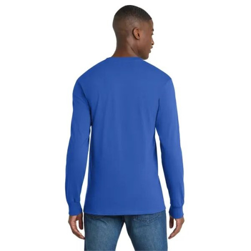 Port & Co Long Sleeve Essential Pocket Tee.