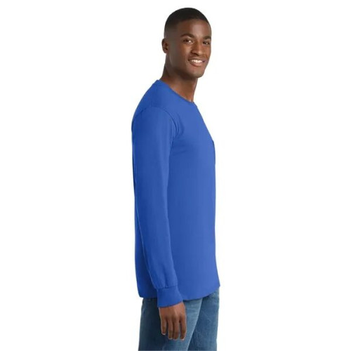 Port & Co Long Sleeve Essential Pocket Tee.