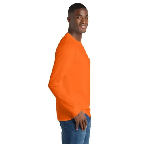 Port & Co Long Sleeve Essential Pocket Tee.