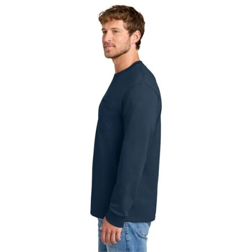 Port & Co Long Sleeve Essential Pocket Tee.