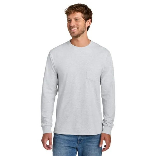 Port & Co Long Sleeve Essential Pocket Tee.
