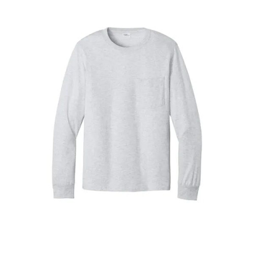 Port & Co Long Sleeve Essential Pocket Tee.