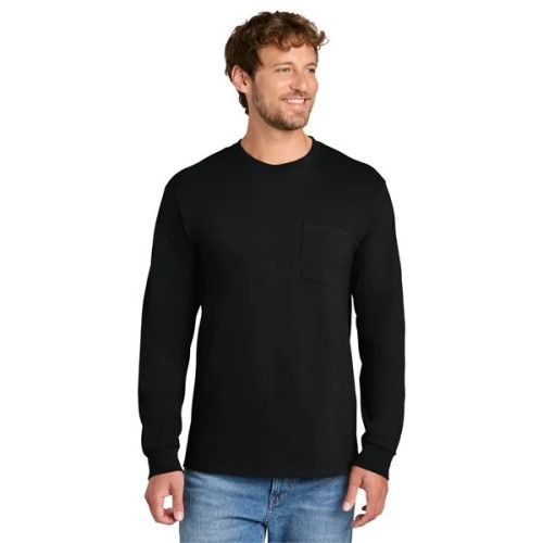 Port & Co Long Sleeve Essential Pocket Tee.