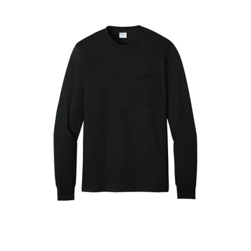 Port & Co Long Sleeve Essential Pocket Tee.