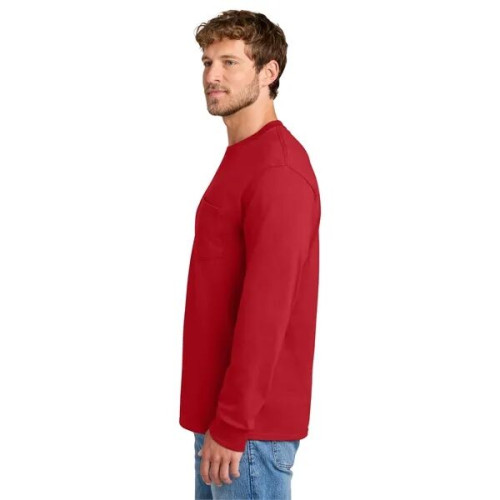 Port & Co Long Sleeve Essential Pocket Tee.