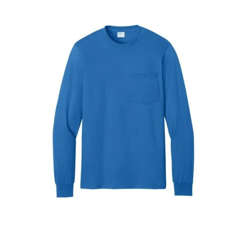 Port & Co Long Sleeve Essential Pocket Tee.