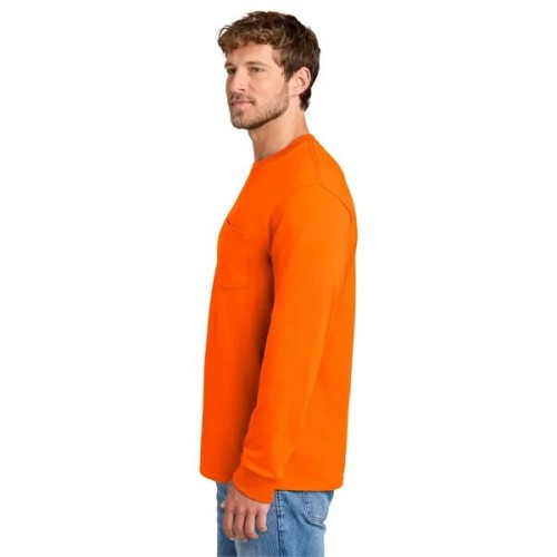 Port & Co Long Sleeve Essential Pocket Tee.