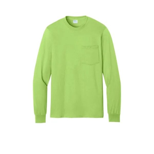 Port & Co Long Sleeve Essential Pocket Tee.