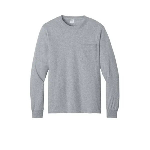 Port & Co Long Sleeve Essential Pocket Tee.