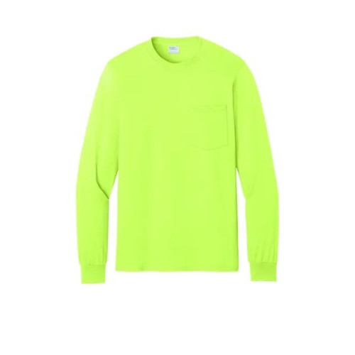 Port & Co Long Sleeve Essential Pocket Tee.