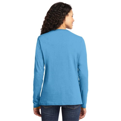 Port & Co Women's Long Sleeve Core Cotton Tee.