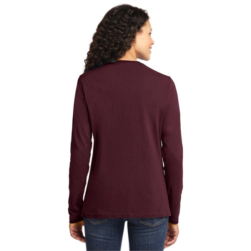 Port & Co Women's Long Sleeve Core Cotton Tee.