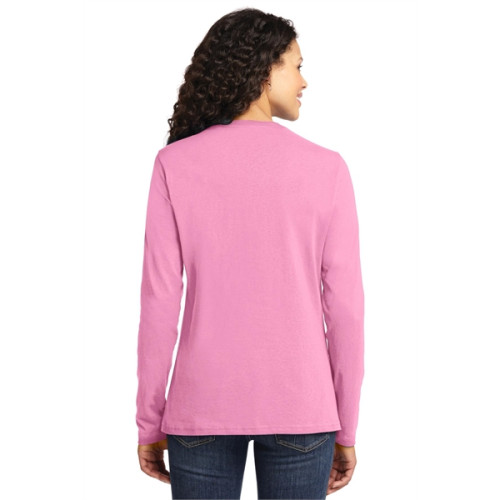 Port & Co Women's Long Sleeve Core Cotton Tee.