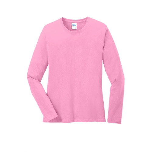 Port & Co Women's Long Sleeve Core Cotton Tee.