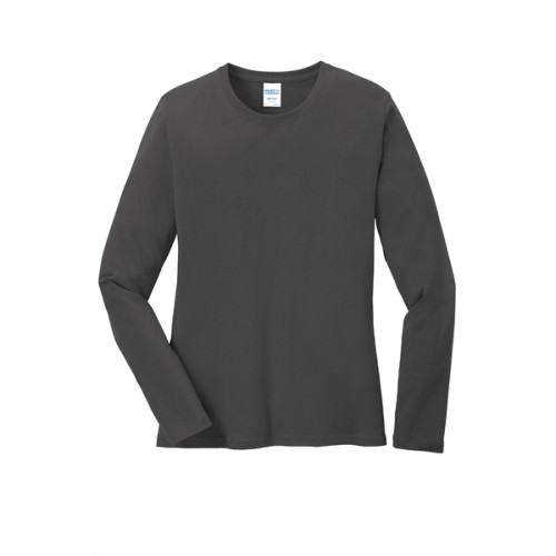Port & Co Women's Long Sleeve Core Cotton Tee.