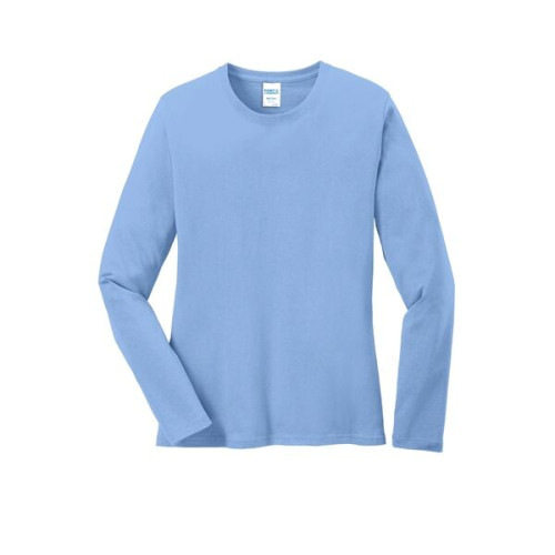 Port & Co Women's Long Sleeve Core Cotton Tee.