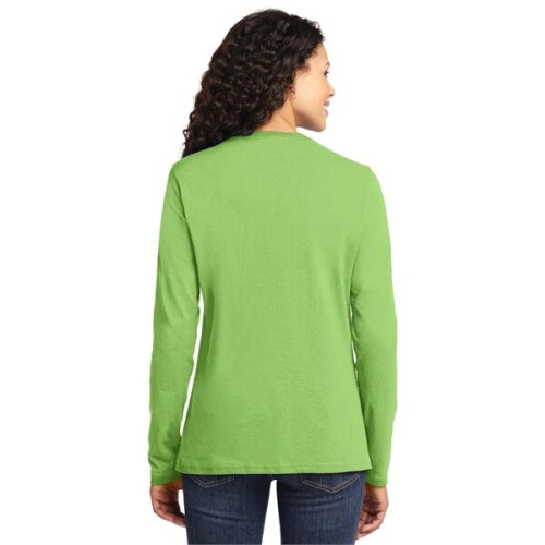 Port & Co Women's Long Sleeve Core Cotton Tee.