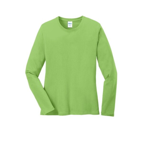 Port & Co Women's Long Sleeve Core Cotton Tee.