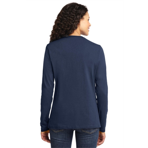 Port & Co Women's Long Sleeve Core Cotton Tee.