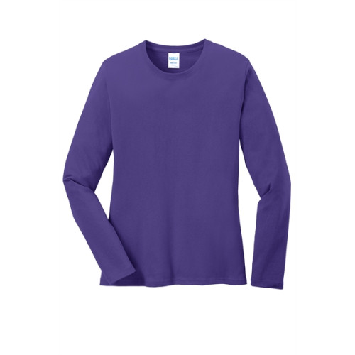 Port & Co Women's Long Sleeve Core Cotton Tee.