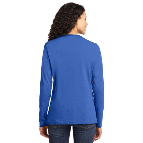 Port & Co Women's Long Sleeve Core Cotton Tee.