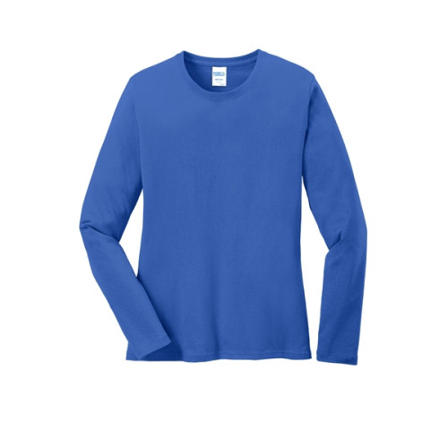 Port & Co Women's Long Sleeve Core Cotton Tee.
