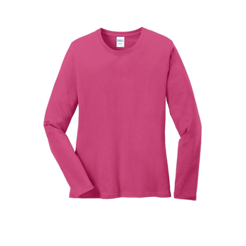 Port & Co Women's Long Sleeve Core Cotton Tee.