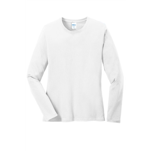 Port & Co Women's Long Sleeve Core Cotton Tee.
