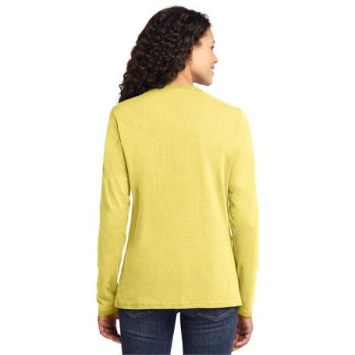 Port & Co Women's Long Sleeve Core Cotton Tee.