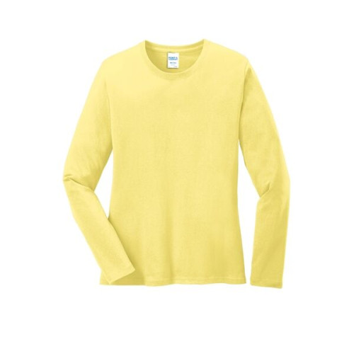 Port & Co Women's Long Sleeve Core Cotton Tee.