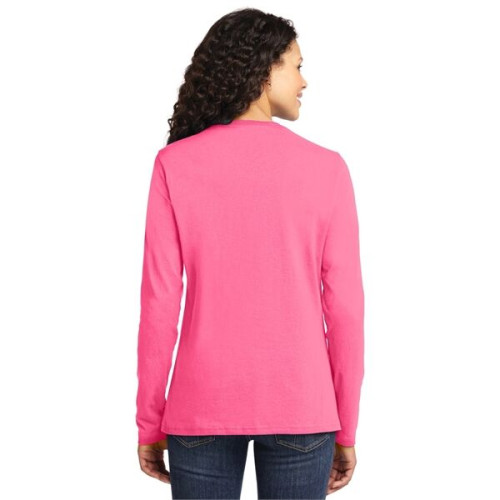 Port & Co Women's Long Sleeve Core Cotton Tee.