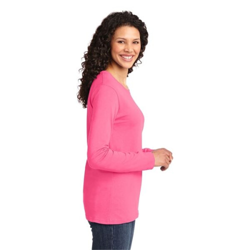 Port & Co Women's Long Sleeve Core Cotton Tee.