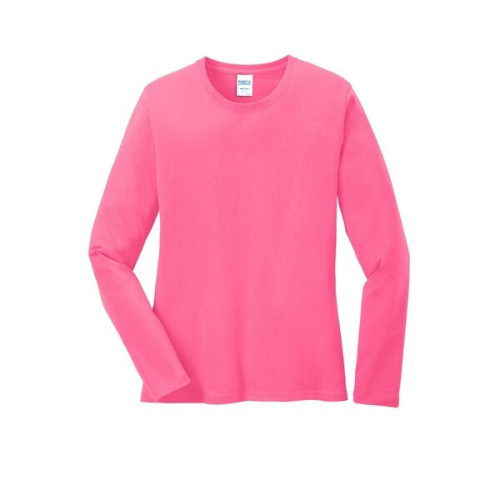 Port & Co Women's Long Sleeve Core Cotton Tee.