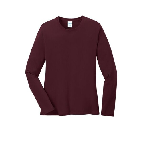 Port & Co Women's Long Sleeve Core Cotton Tee.