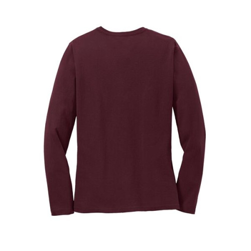 Port & Co Women's Long Sleeve Core Cotton Tee.