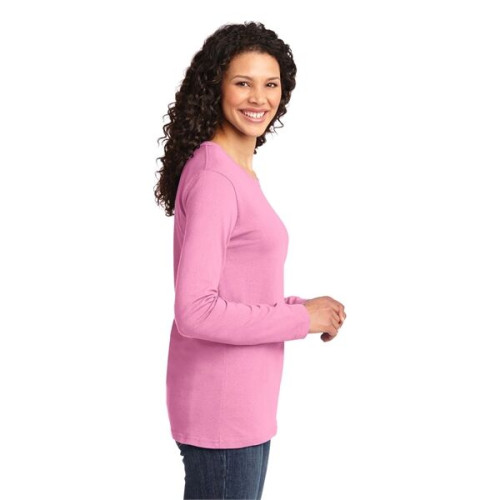 Port & Co Women's Long Sleeve Core Cotton Tee.