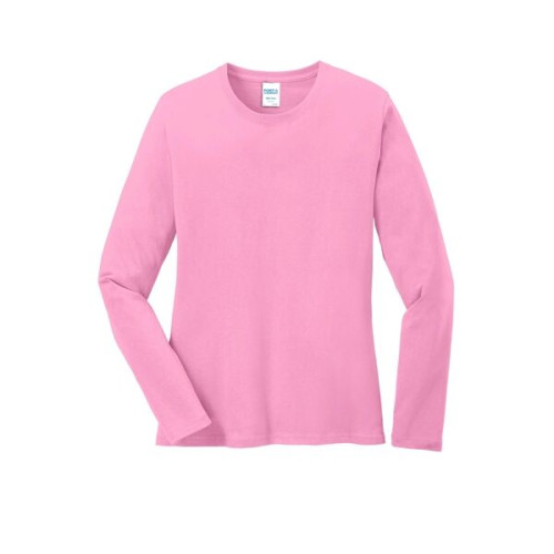 Port & Co Women's Long Sleeve Core Cotton Tee.
