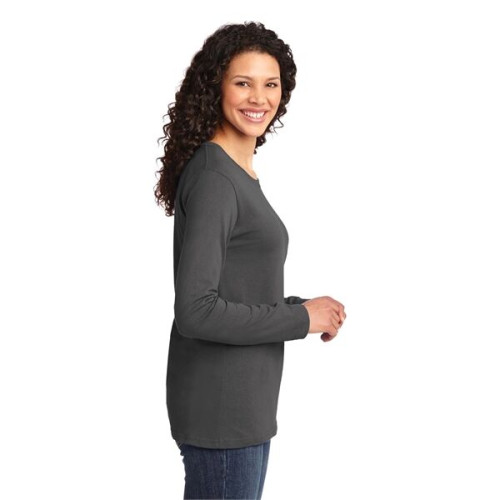 Port & Co Women's Long Sleeve Core Cotton Tee.