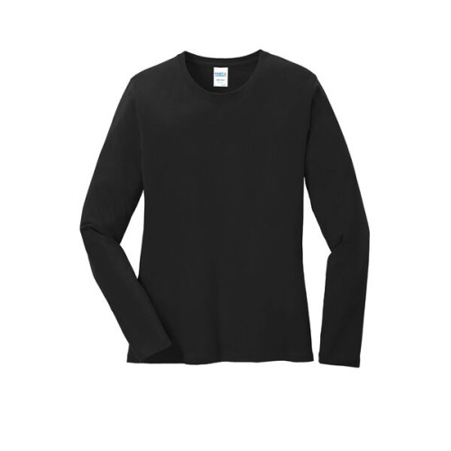 Port & Co Women's Long Sleeve Core Cotton Tee.