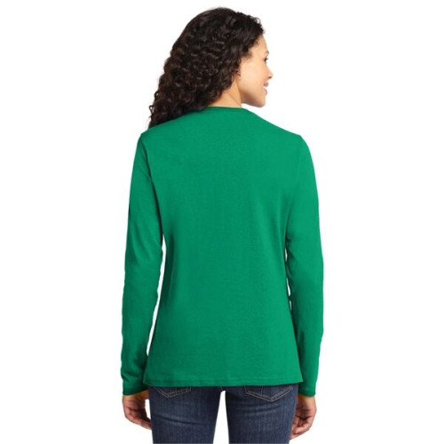 Port & Co Women's Long Sleeve Core Cotton Tee.